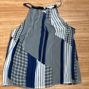 Like new blue and grey top